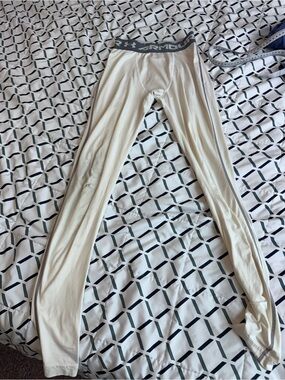 Under Armour White Compression with Grey Waistband